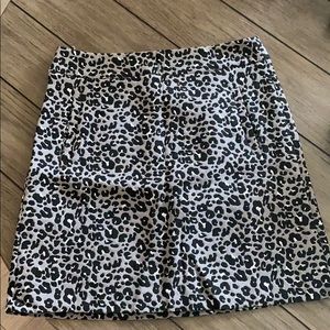 Leopard print pencil skirt